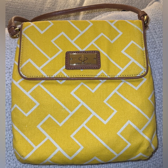 Tommy Hilfiger Handbags - Tommy Hilfiger Yellow/White Flap Crossbody Bag